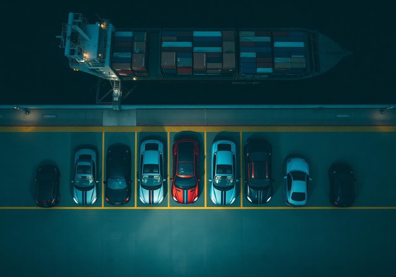 Automóvel importado pronto a ser entregue